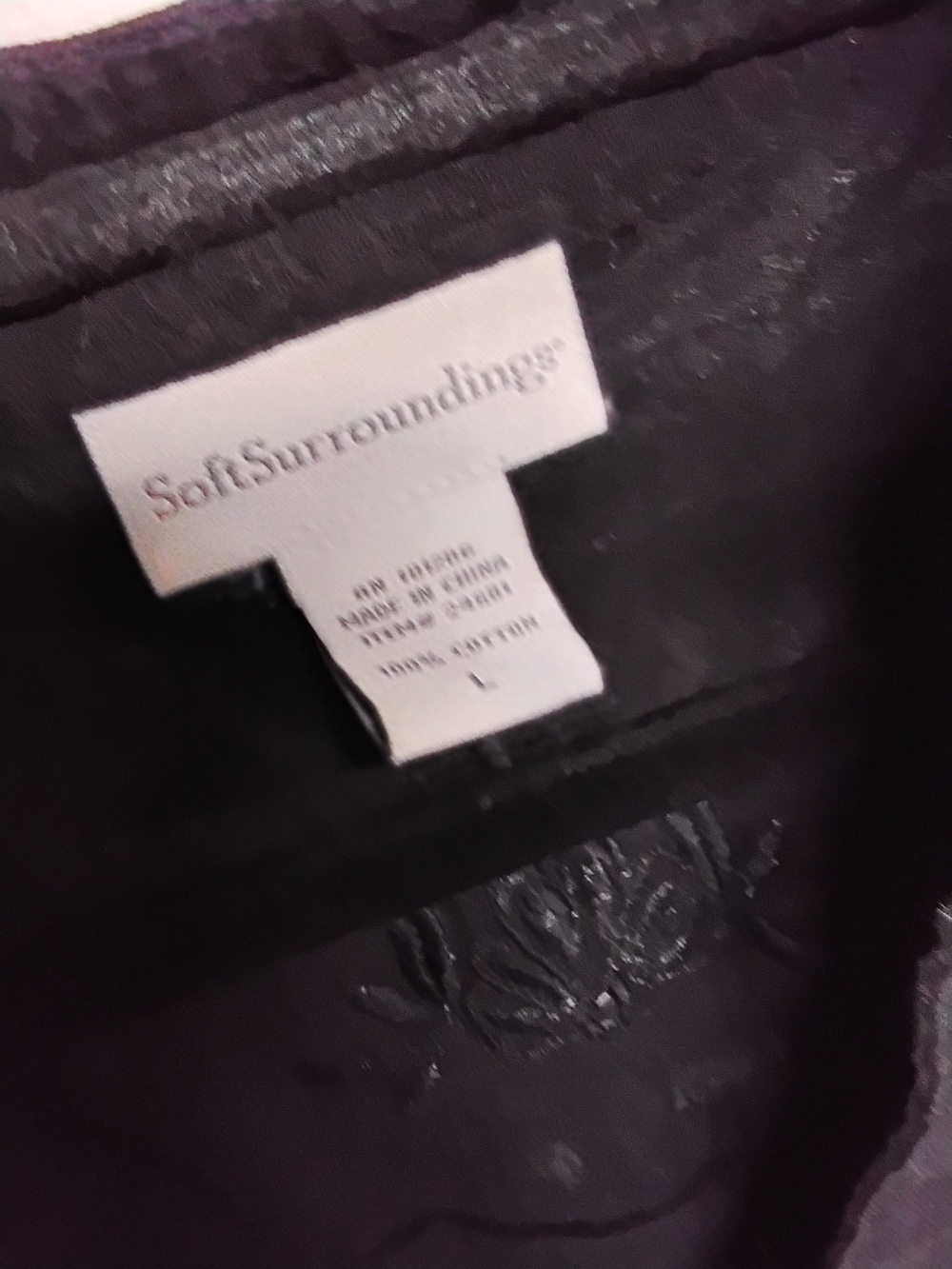 Soft Surroundings Black Pintuck Button-Down Blouse - Picture 2 of 4